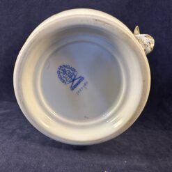 Herend Apponyi groen cachepot met ramskoppen nr 7285, hoog 9,4 cm Ø 11,2 cm. - Afbeelding 3