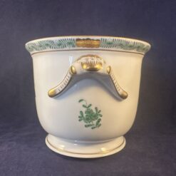 Herend Apponyi groen cachepot nr 7215 hoog 9,3 cm, Ø 11,3 cm - Afbeelding 2