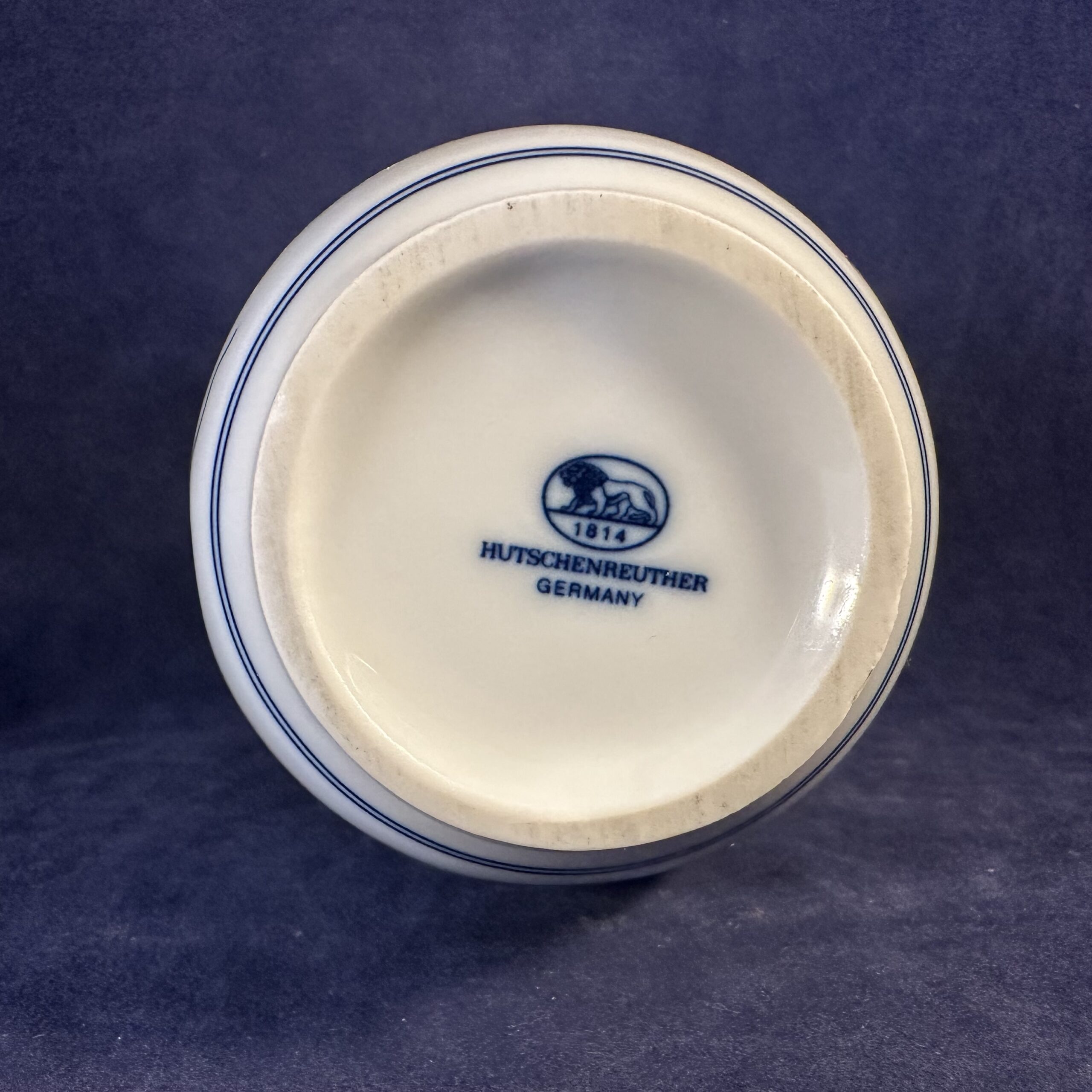 Hutschenteuther zwiebelmuster vaasje, Ø 4,5 cm hoog 12,5 cm - Afbeelding 2
