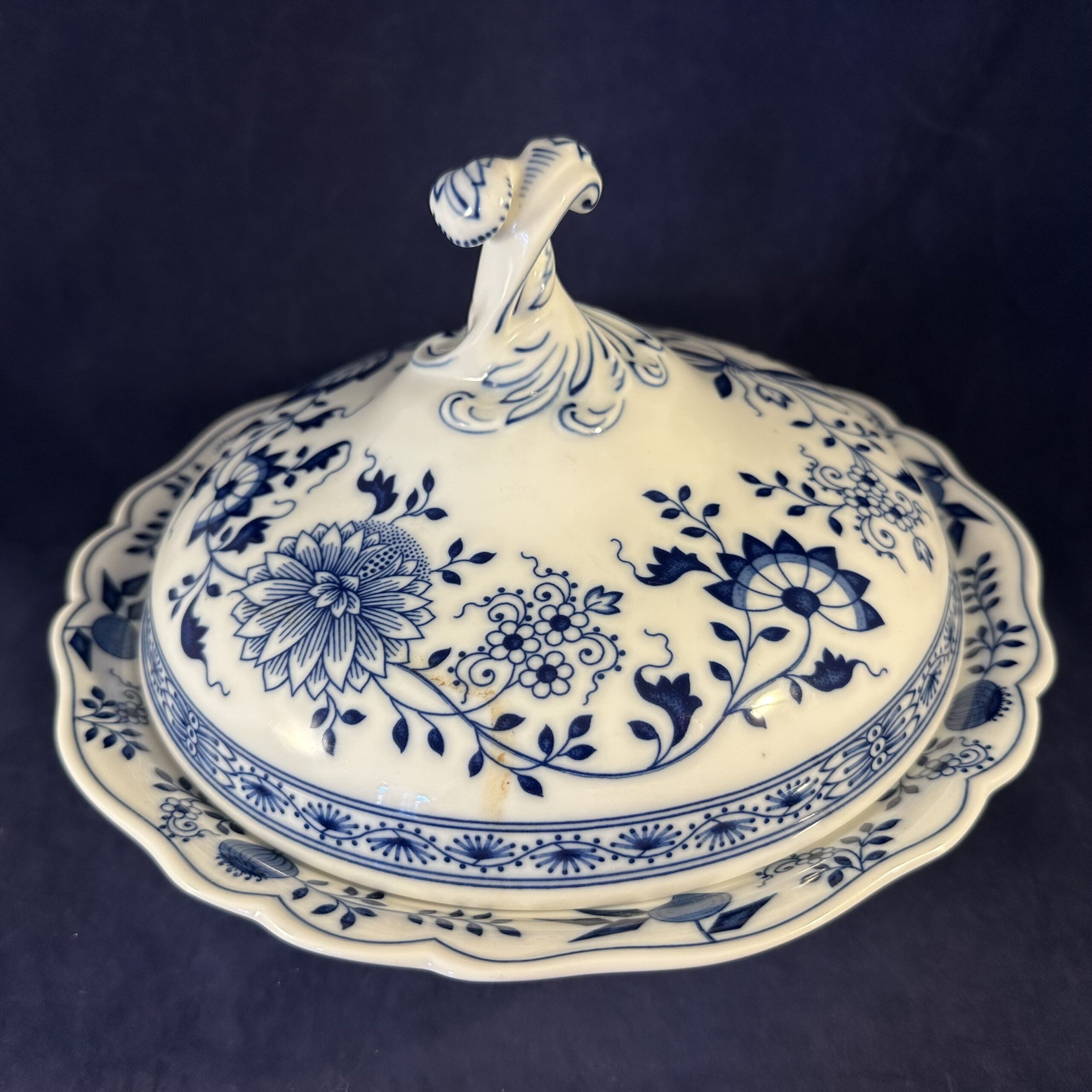 Hutschenreuther zwiebelmuster dekschaal Ø 24,8 cm hoog 15 cm. - Afbeelding 3