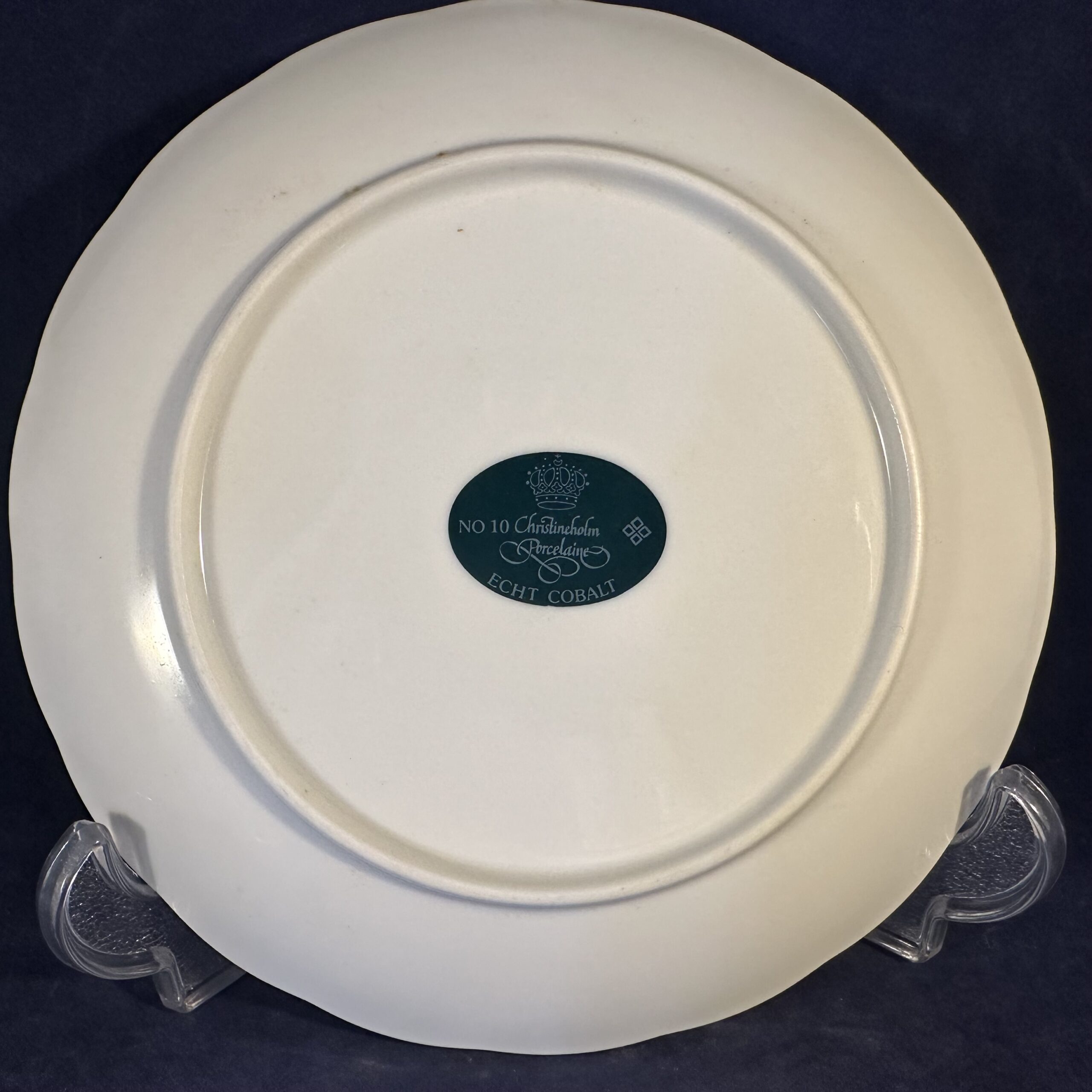 Christineholm Porcelaine echt Cobalt bordje Ø 19 cm (2) - Afbeelding 3