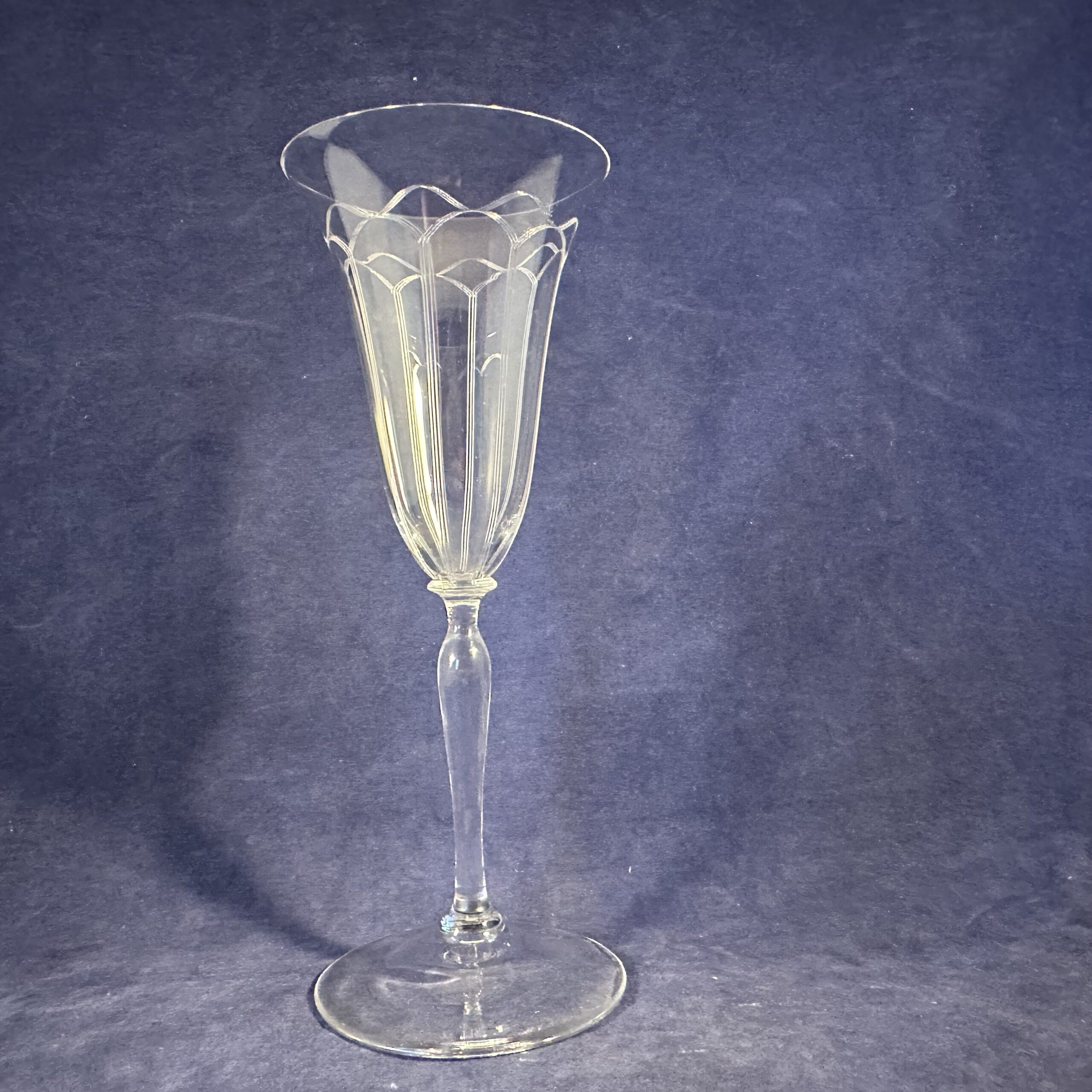 Andries Copier Leerdam 'Romanda' kristallen sherryglas hoog 15,8 cm Ø 5,7 cm