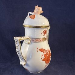 Herend Apponyi marron/orange koffiekannetje nr. 613, hoog 17 cm - Afbeelding 7