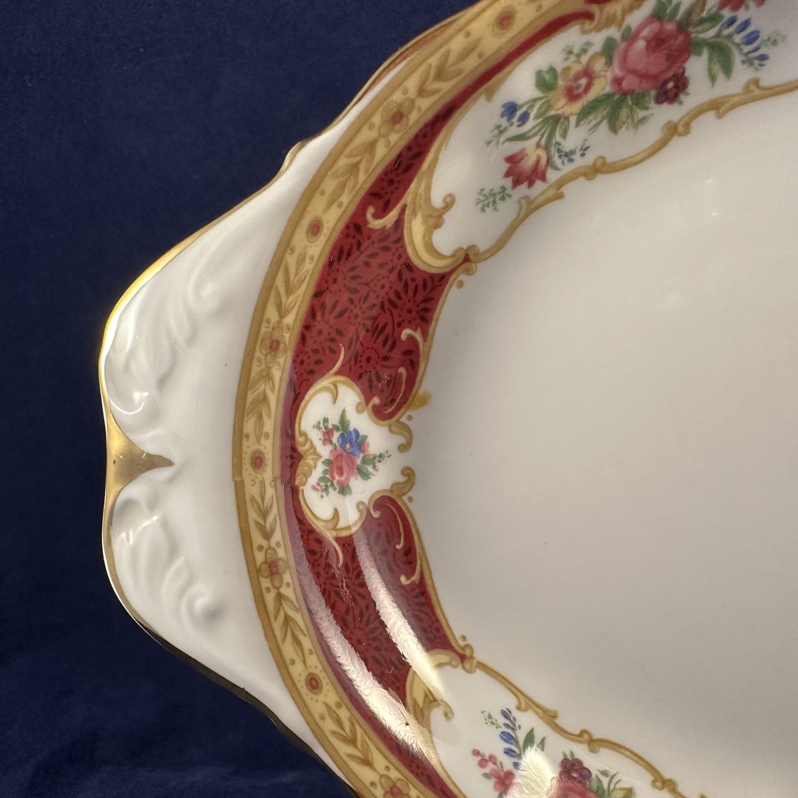 Royal Albert 'Lady Hamilton' zuurschaal/ vleeswarenschaal Ø 26 x 16 cm. - Afbeelding 2
