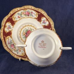 Royal Albert 'Lady Hamilton' soepkom met schotel Ø 12 cm, hoog 6 cm. - Afbeelding 2