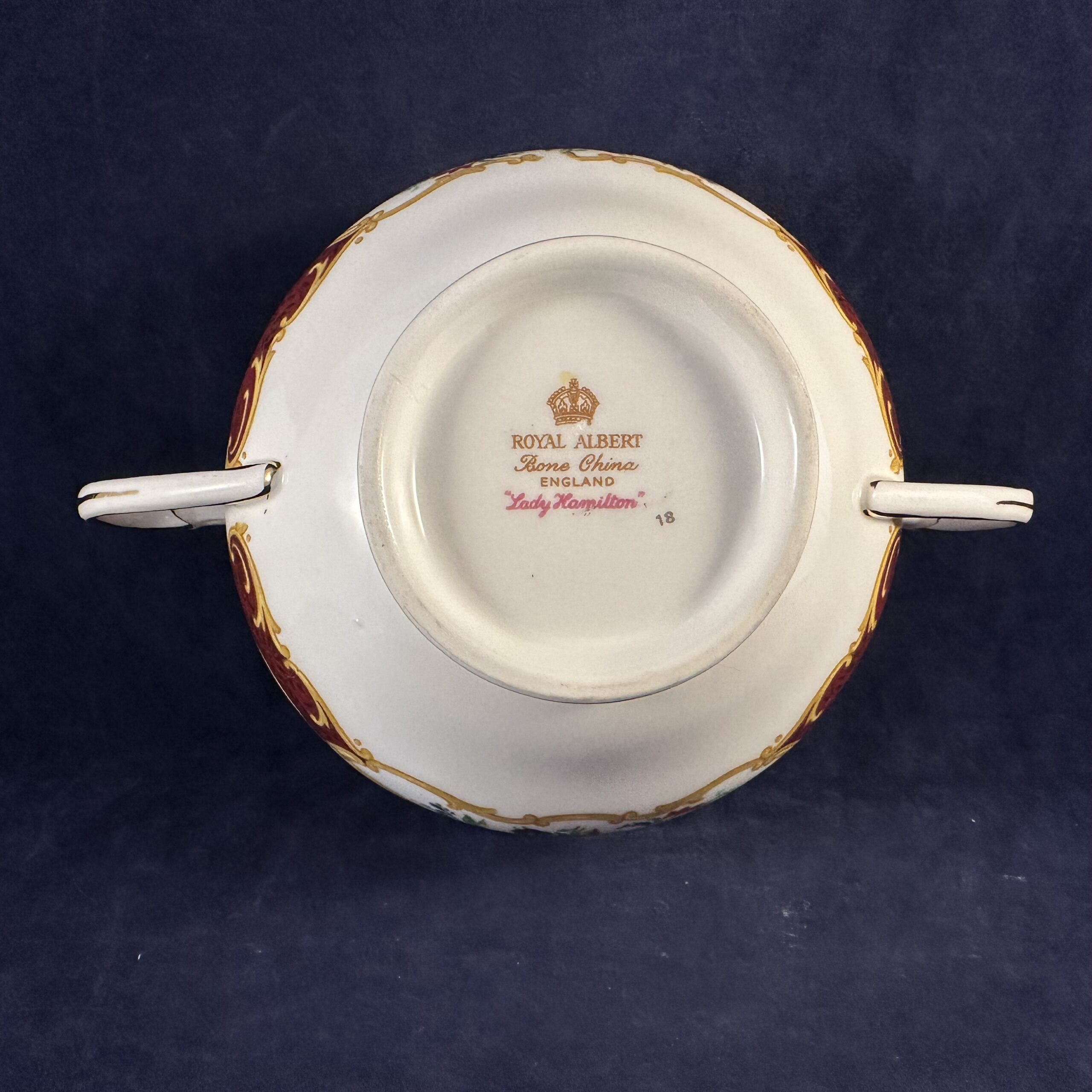 Royal Albert 'Lady Hamilton' soepkom zonder schotel Ø 12 cm, hoog 6 cm. - Afbeelding 3