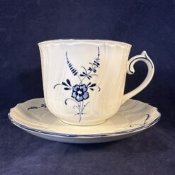 Villeroy & Boch Vieux Luxembourg grote koffiekop en schotel, Ø kop 9 cm, hoog 7,6 cm