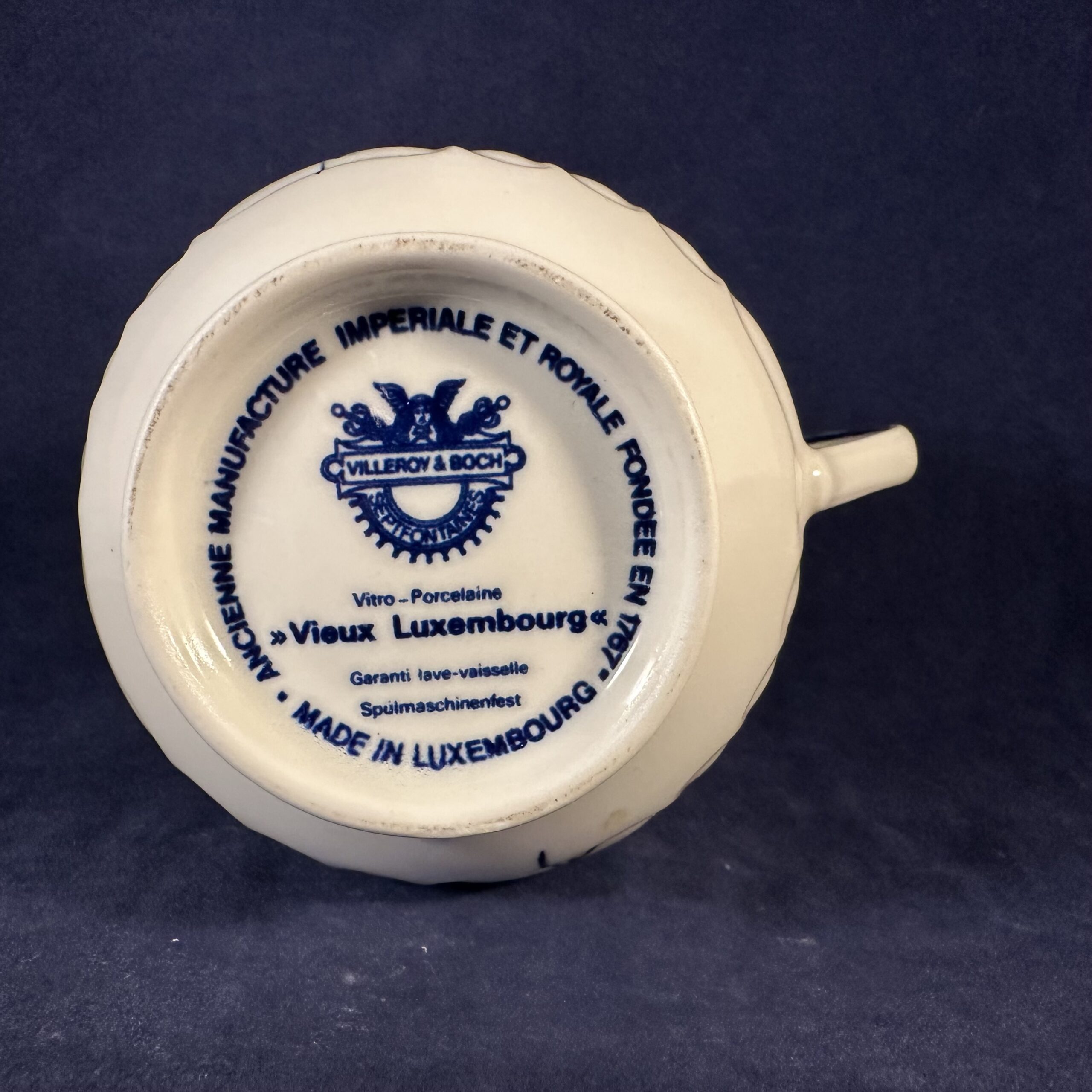 Villeroy & Boch Vieux Luxembourg pot au creme met deksel en schotel, Ø kop 5,6 cm, hoog 10 cm - Afbeelding 3