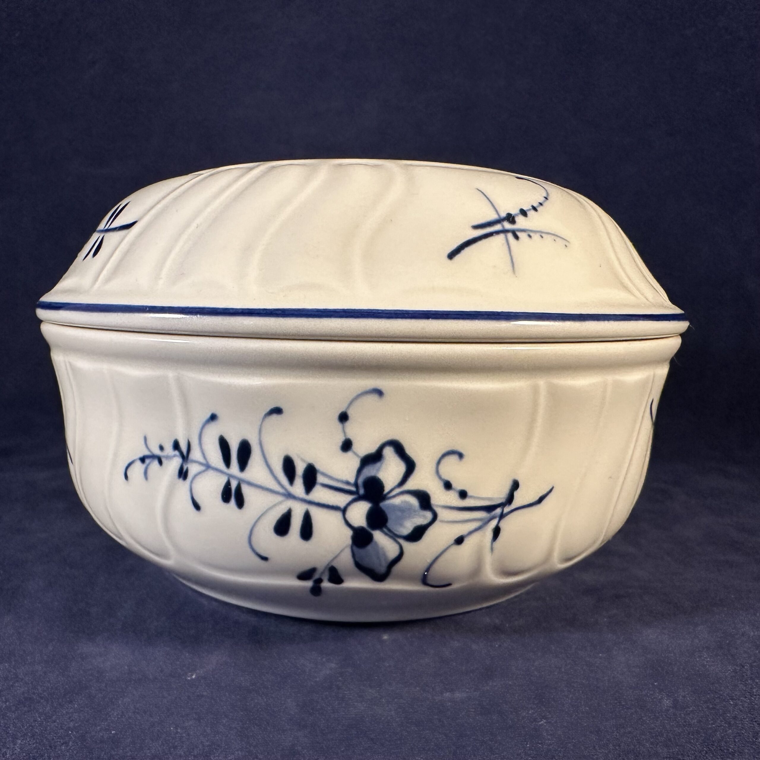 Villeroy & Boch Vieux Luxembourg dekseldoosje, Ø 10 cm, hoog 6,5 cm