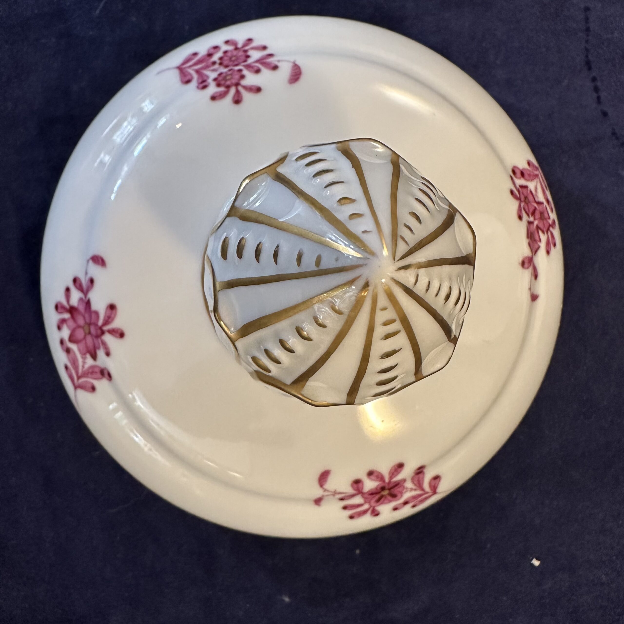 Herend Apponyi roze grote dekselpot hoog 51 cm nr. 6430 - Afbeelding 5