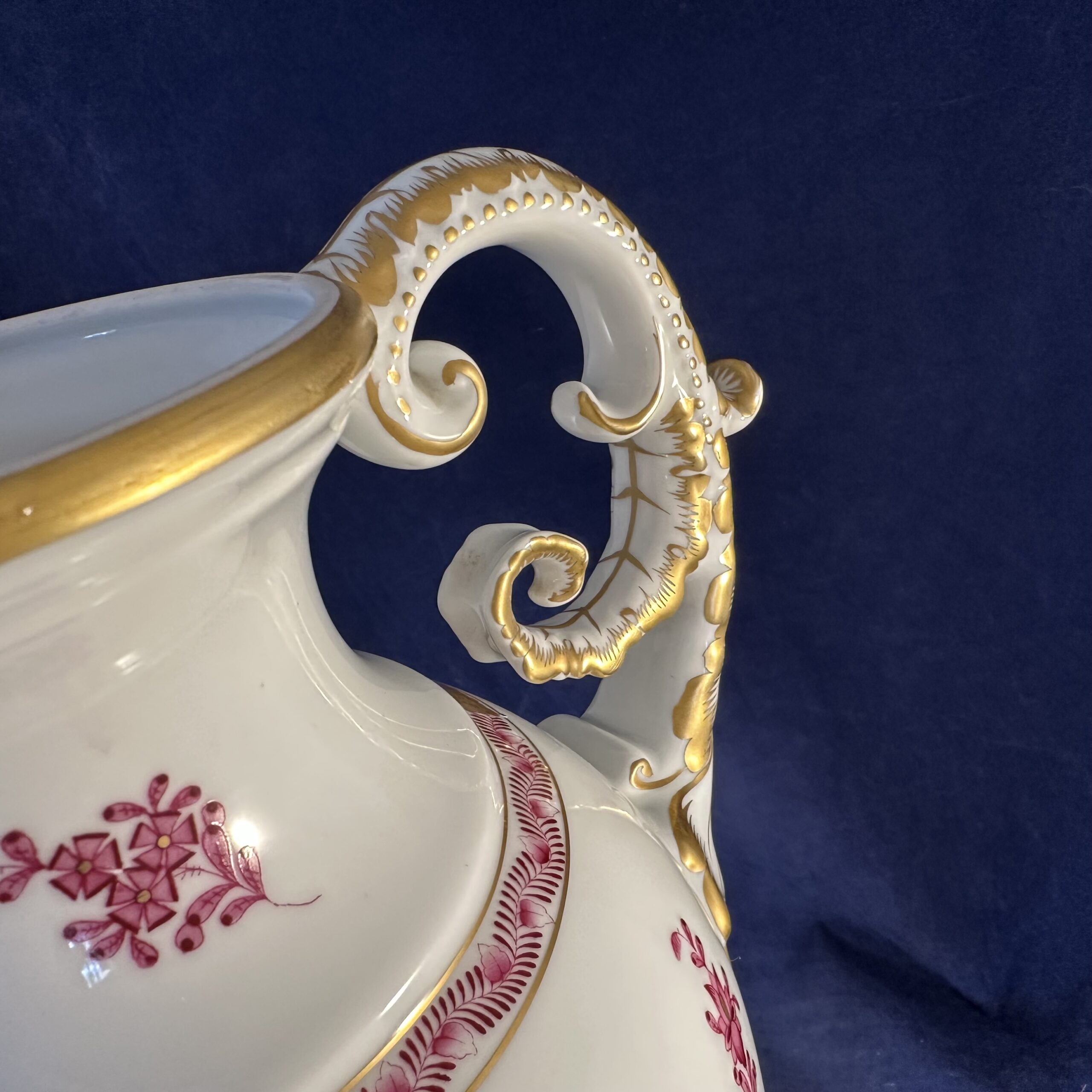 Herend Apponyi roze grote dekselpot hoog 51 cm nr. 6430 - Afbeelding 6