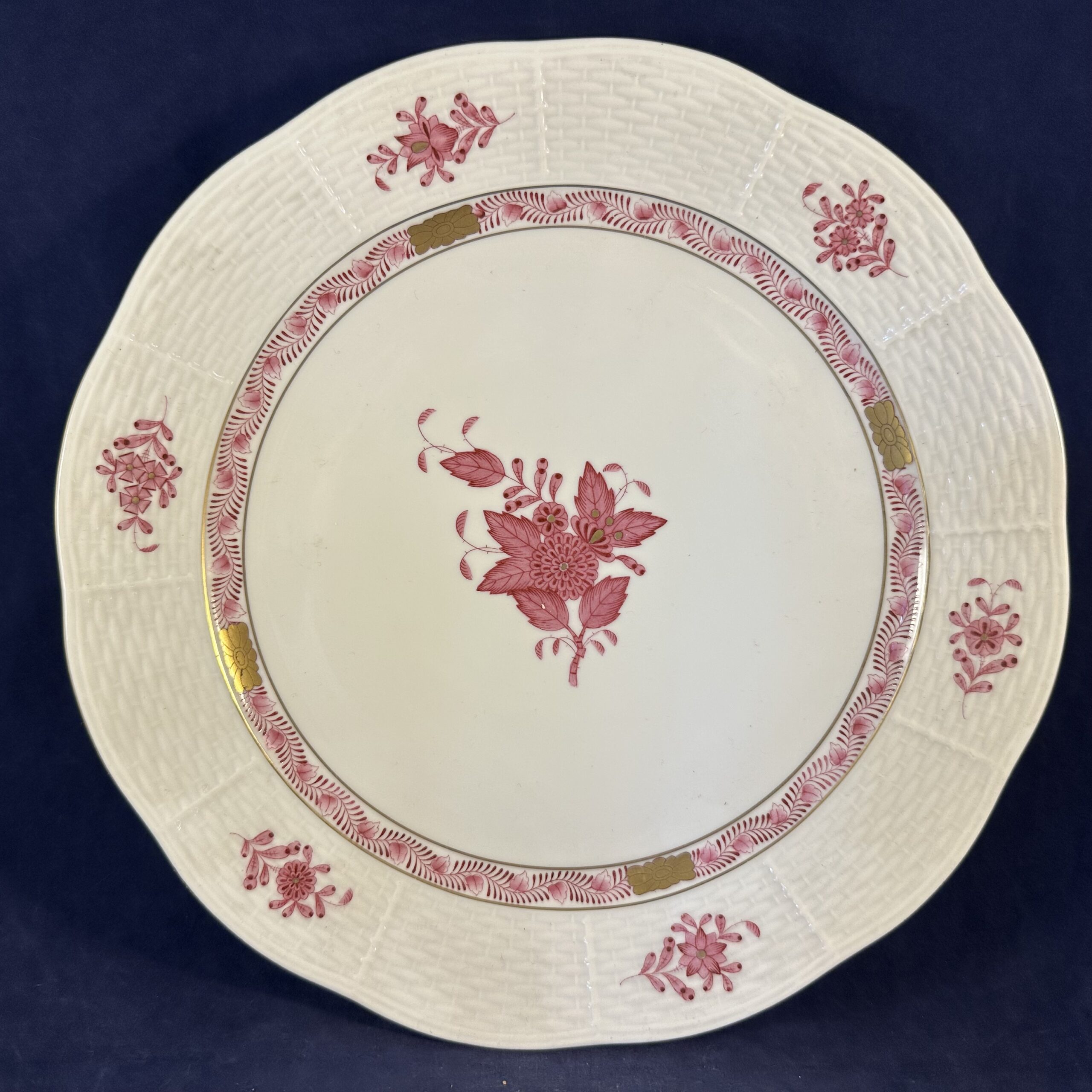 Herend decor Apponyi roze dessert/ontbijtbord Ø 22,3 cm nr. 521