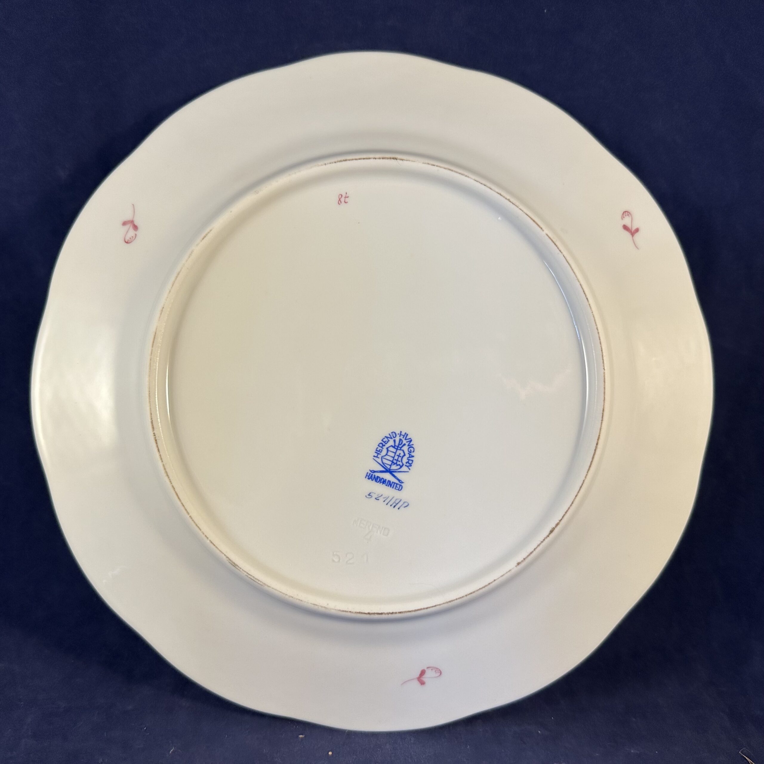 Herend decor Apponyi roze dessert/ontbijtbord Ø 22,3 cm nr. 521 - Afbeelding 2