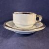 Pillivuyt koffiekop en schotel hoog 5 cm Ø 7,8 cm (wit)