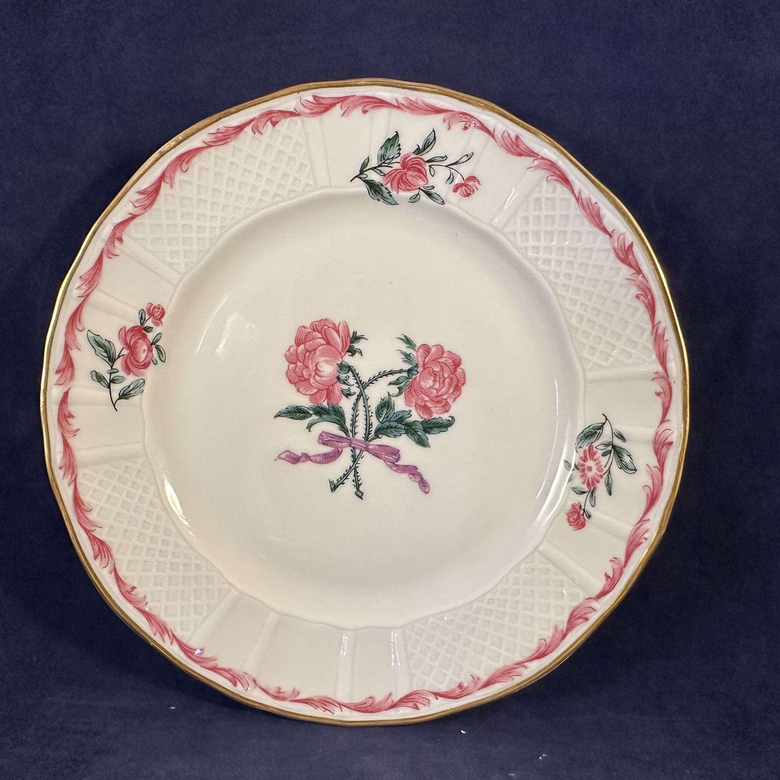 Limoges Bernardaud 'Les deux roses' gebaksbord Ø 16,5 cm