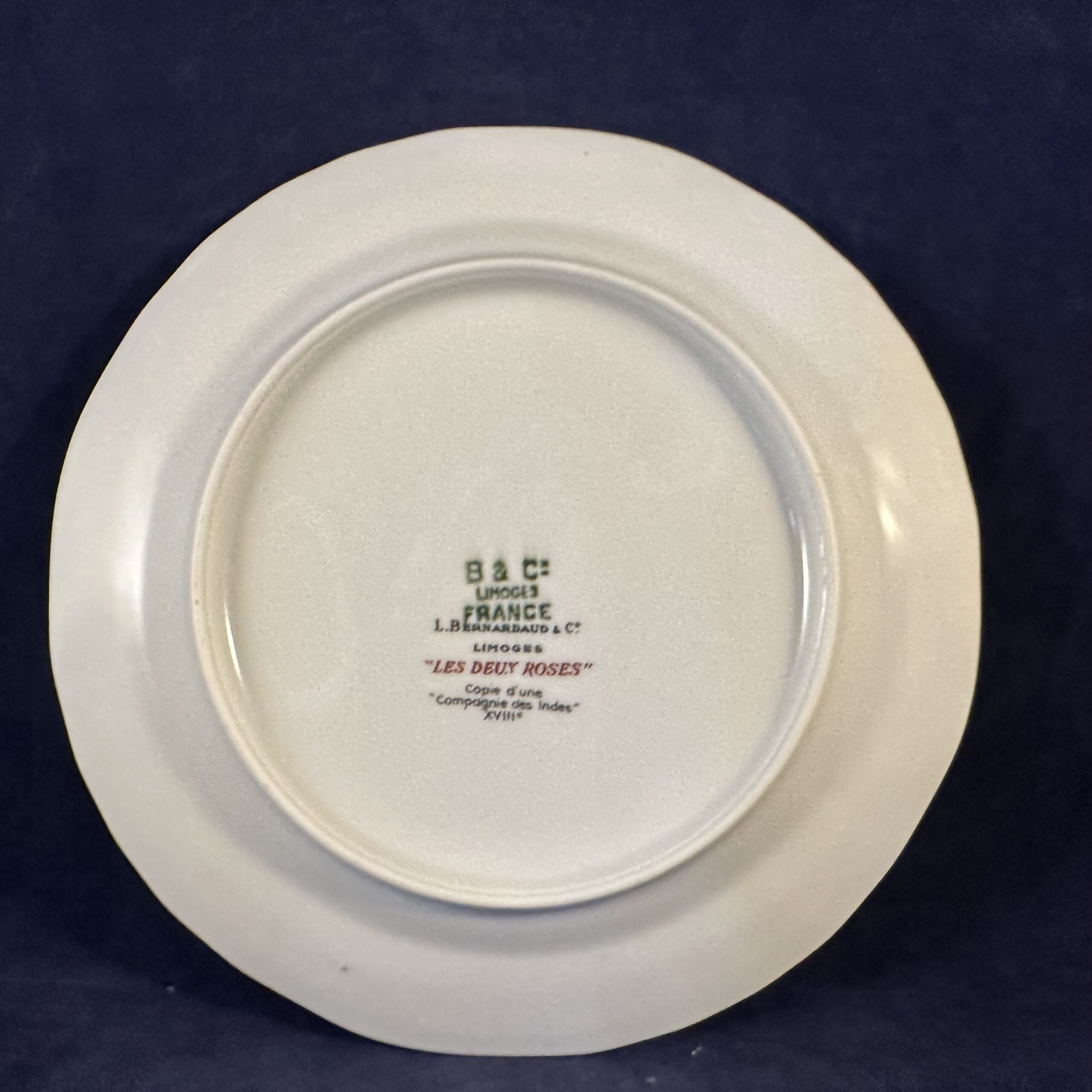 Limoges Bernardaud 'Les deux roses' gebaksbord Ø 16,5 cm - Afbeelding 2