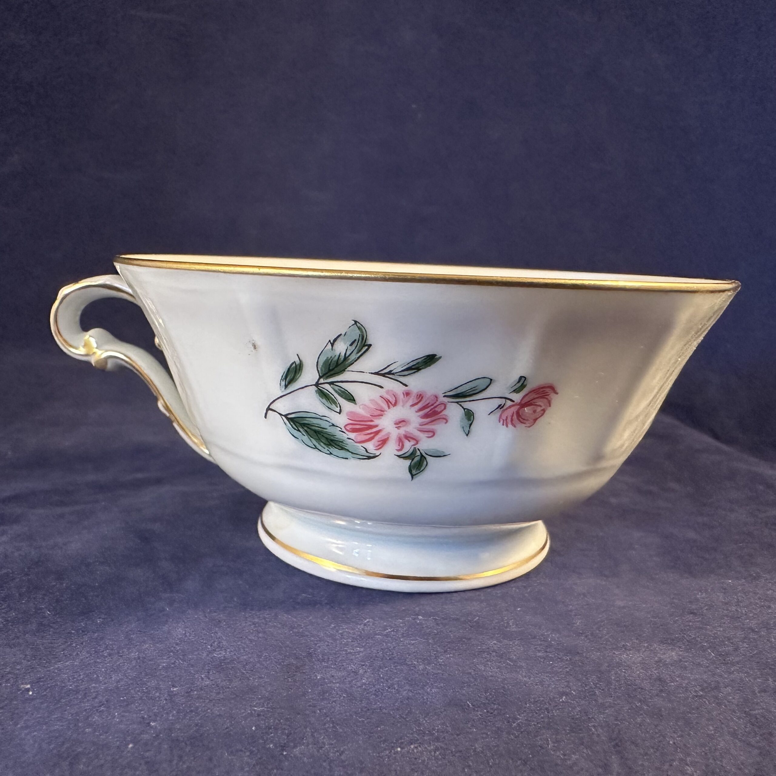 Limoges Bernardaud 'Les deux roses' theekop zonder schotel Ø kopje 10 cm, hoogte 4,8 cm. - Afbeelding 3