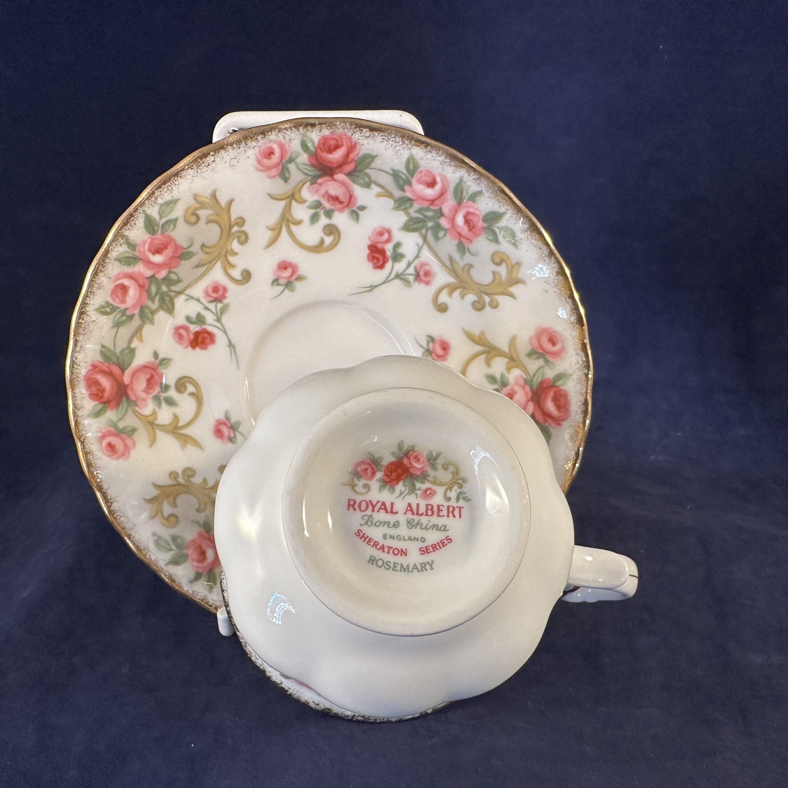 Royal Albert 'Sheraton series' 'Rosemary' dameskop en schotel Ø kop 7,5 cm hoog 7,4 cm - Afbeelding 5