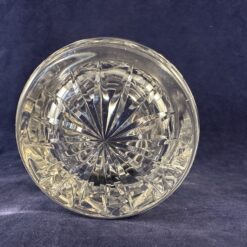 Pot met deksel/ jampot geslepen kristal, hoog 12 cm Ø 7 cm. - Afbeelding 4