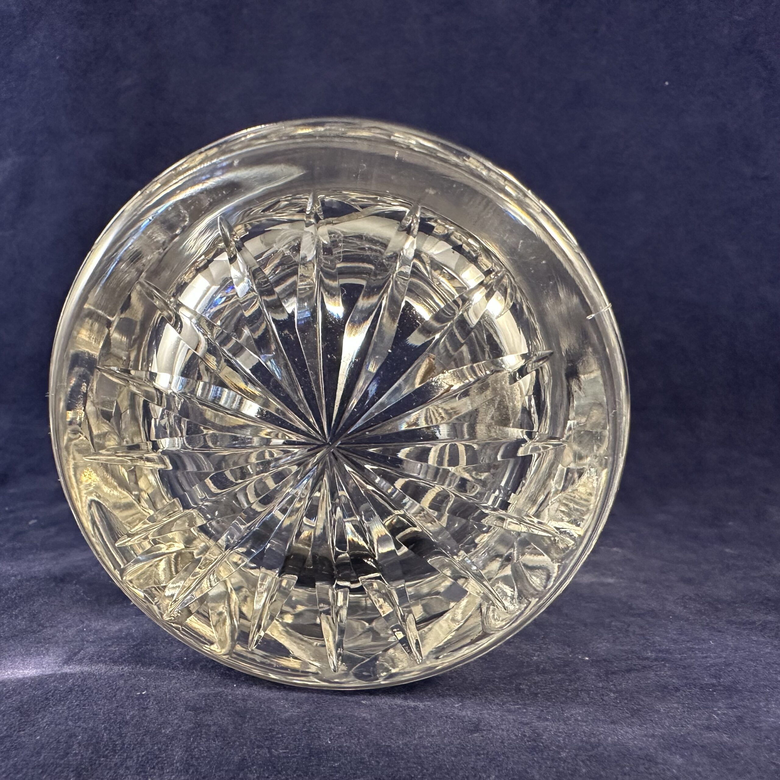 Pot met deksel/ jampot geslepen kristal, hoog 12 cm Ø 7 cm. - Afbeelding 4