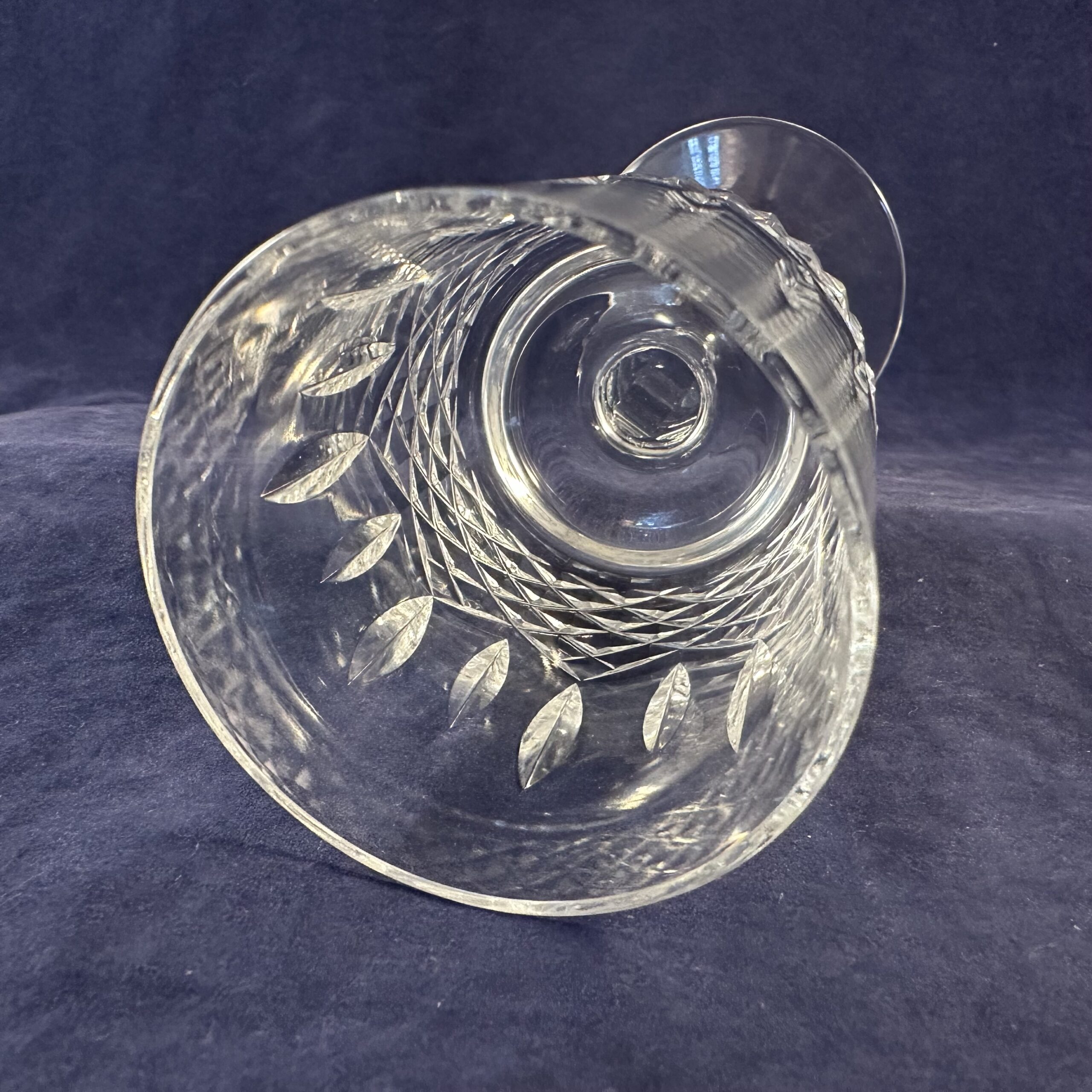Set van 6 geslepen kristallen wijnglazen, hoog 16,8 cm, Ø 6 cm - Afbeelding 2