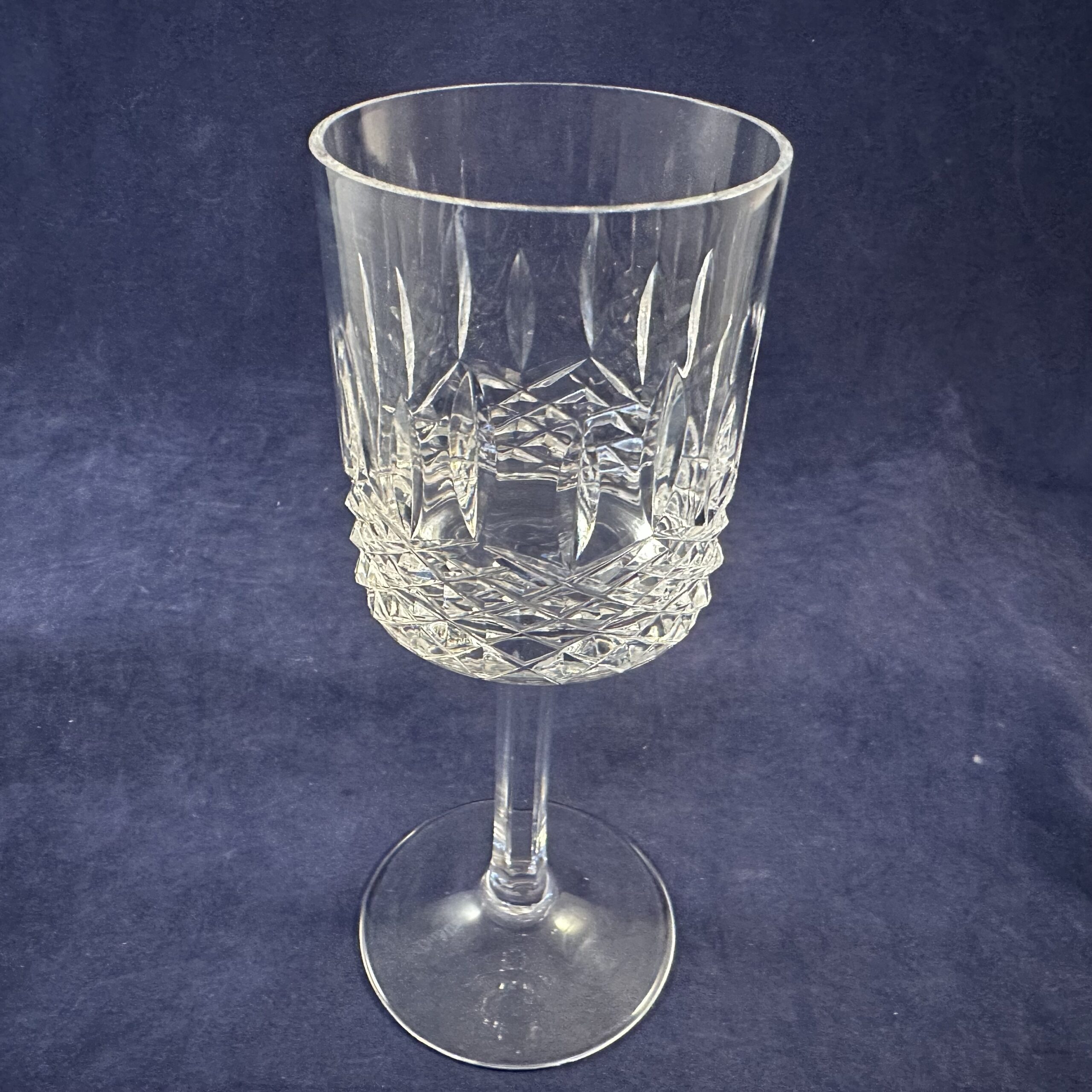Set van 6 geslepen kristallen wijnglazen, hoog 16,8 cm, Ø 6 cm - Afbeelding 3