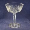 Set van 6 geslepen kristallen coupes, hoog 12 cm, Ø 10,3 cm