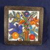 Villeroy en Boch 'Acapulco' onderzetter. 19 x 19 cm. Keramische tegel in een houten lijst.