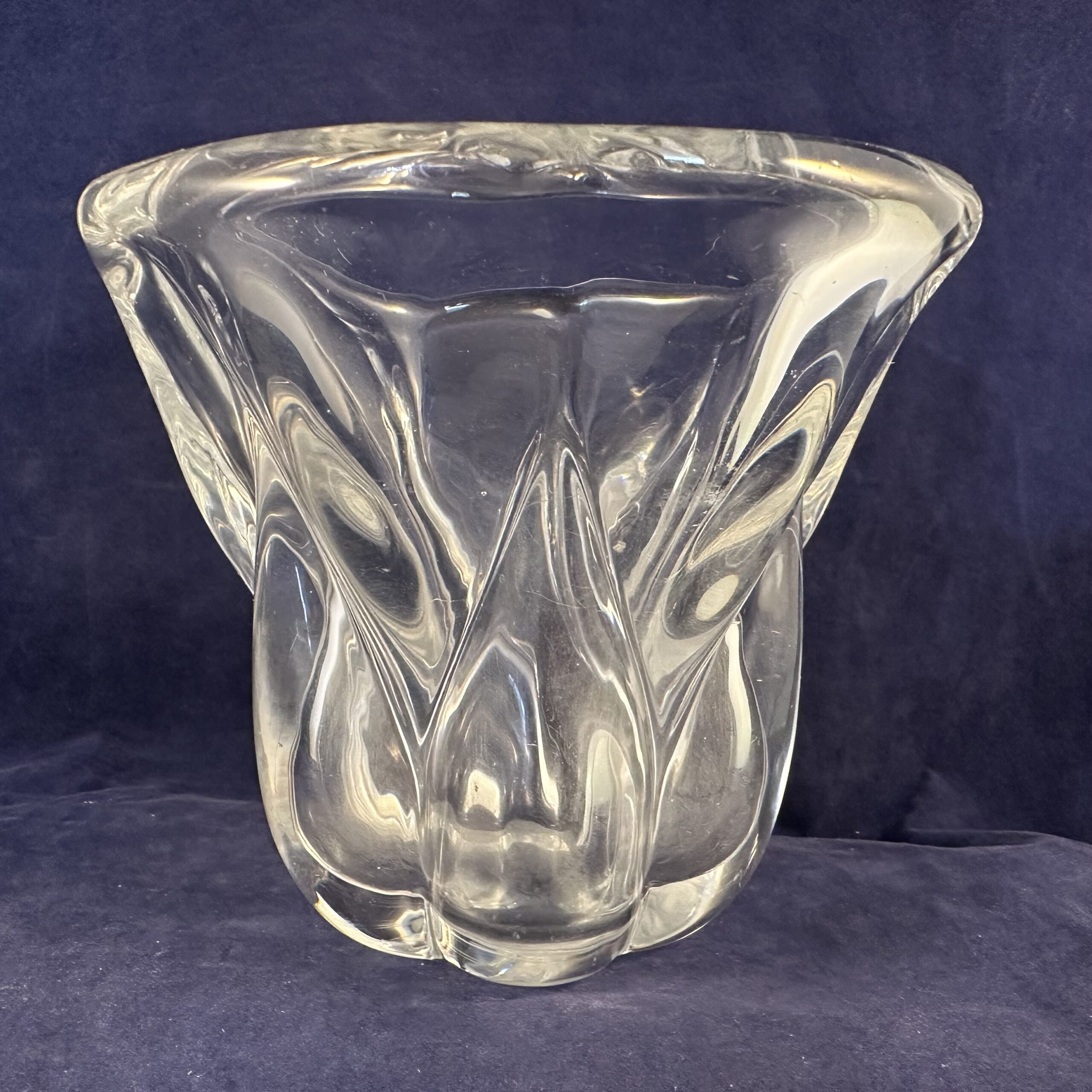 Val st Lambert prachtige kristallen vaas hoog 13,5 cm