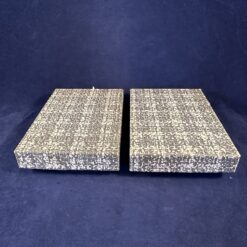 12 geslepen kristallen messenleggers in 2 kartonnen doosjes. Formaat van het doosje 14 x 9,5 cm. - Afbeelding 4