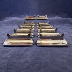 Keltum set van 12 verzilverde messenleggers 5,5 x 3,5 cm.