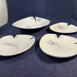 Flora 'Capri' plateel Gouda set van 1 schaaltje Ø 21,7 cm met 3 schotels Ø 15,5 cm. - Afbeelding 2