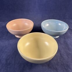 Flora plateel Gouda set van 3 matte pastelkleurige bakjes Ø 7,5 cm hoog 3,8 cm - Afbeelding 2