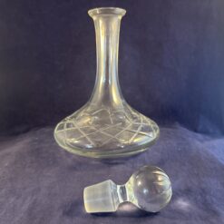 Geslepen kristallen karaf met stop, hoog 26 cm - Afbeelding 2