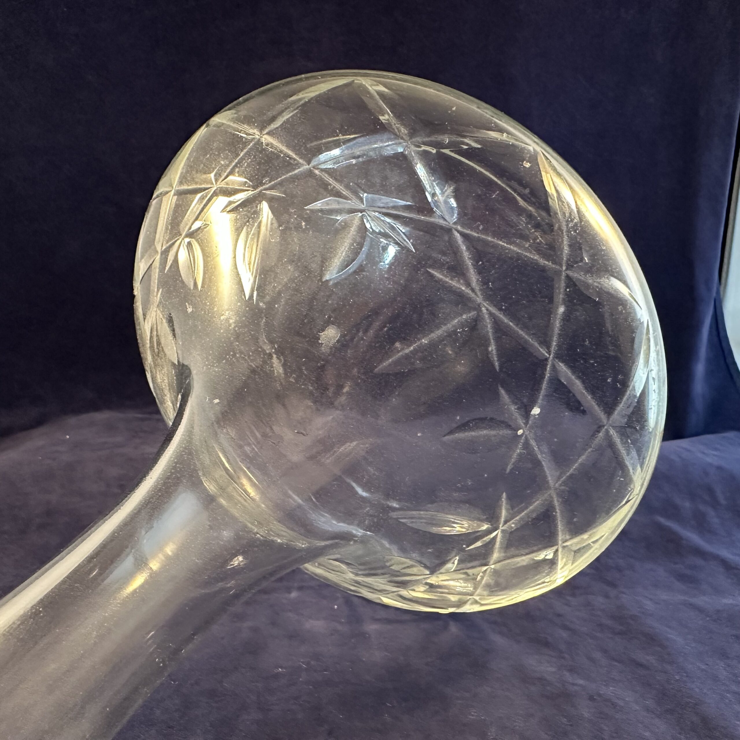 Geslepen kristallen karaf met stop, hoog 26 cm - Afbeelding 3