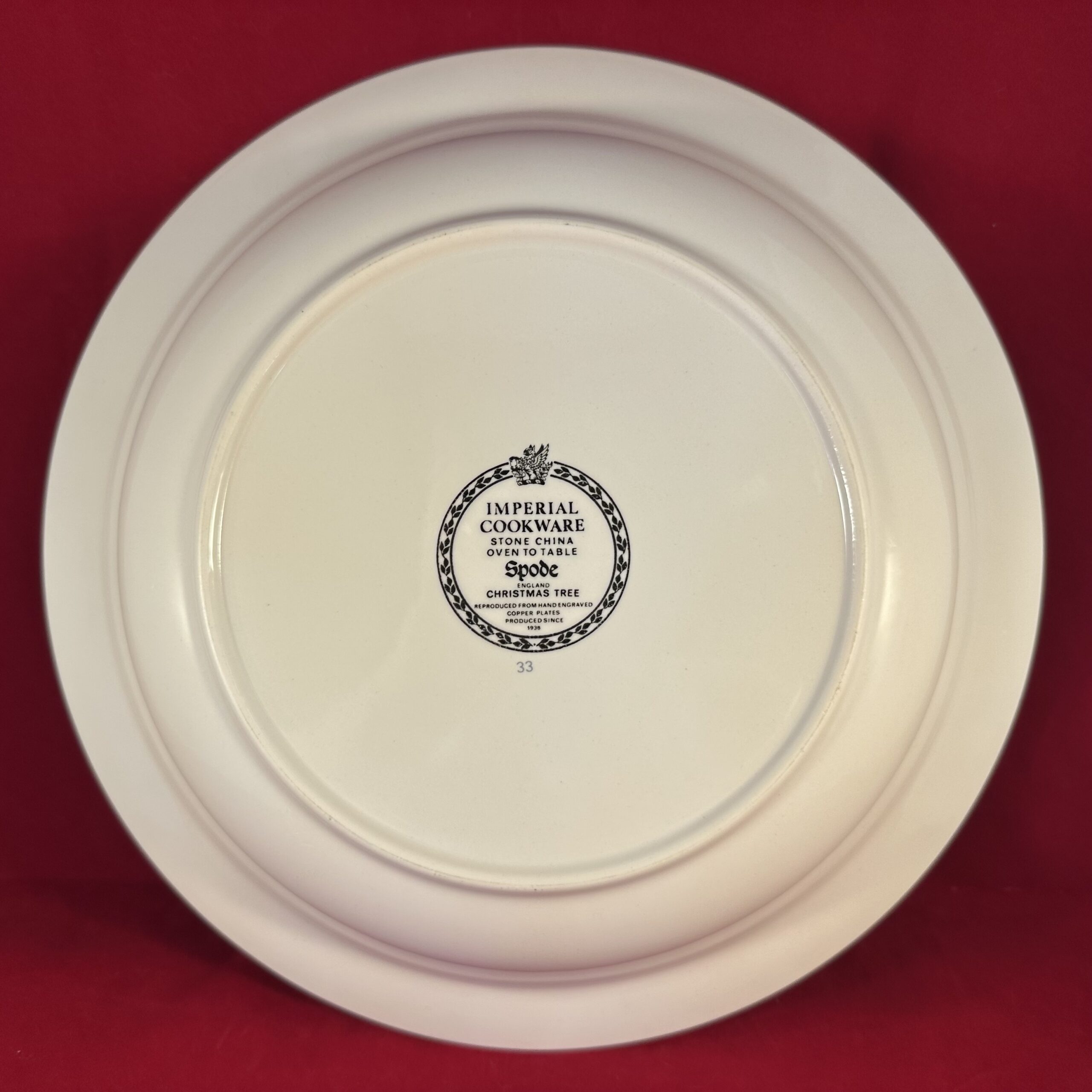 Spode 'Christmas tree' ovenschaal Ø 27 cm, diep 4,7 cm. Made in England - Afbeelding 3