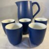 Goedewaagen 'Fiesta' Blue Sky set van 5 bekers en een kan hoog 16 cm.
