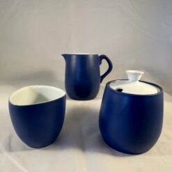Goedewaagen 'Fiesta' Blue Sky set van roomkan, suikerpot en lepelvaasje.